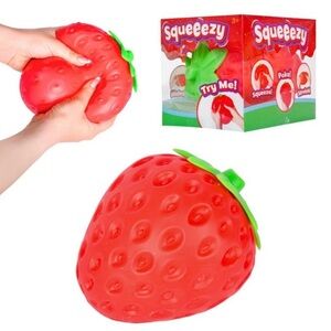 🆕 Sunny Days Red Strawberry Squishy Toy